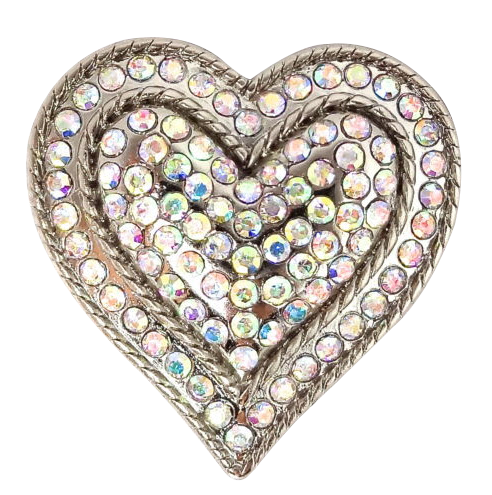 Jeweled Heart Fitness Button