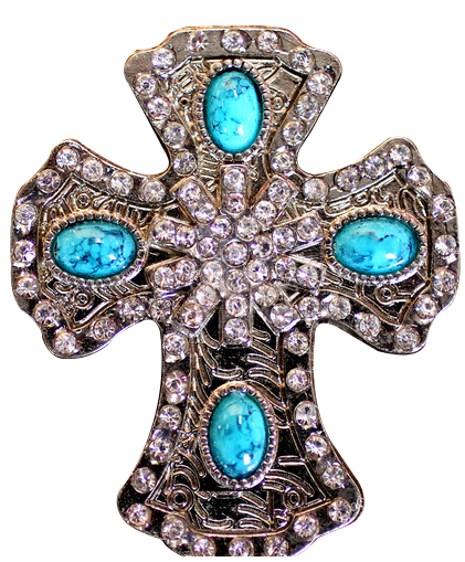 Turquoise cross bling