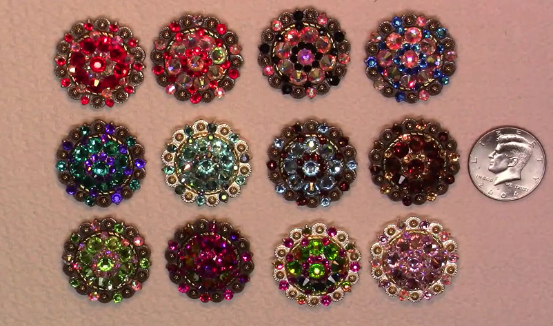 Swarovski Crystal Fitness Buttons